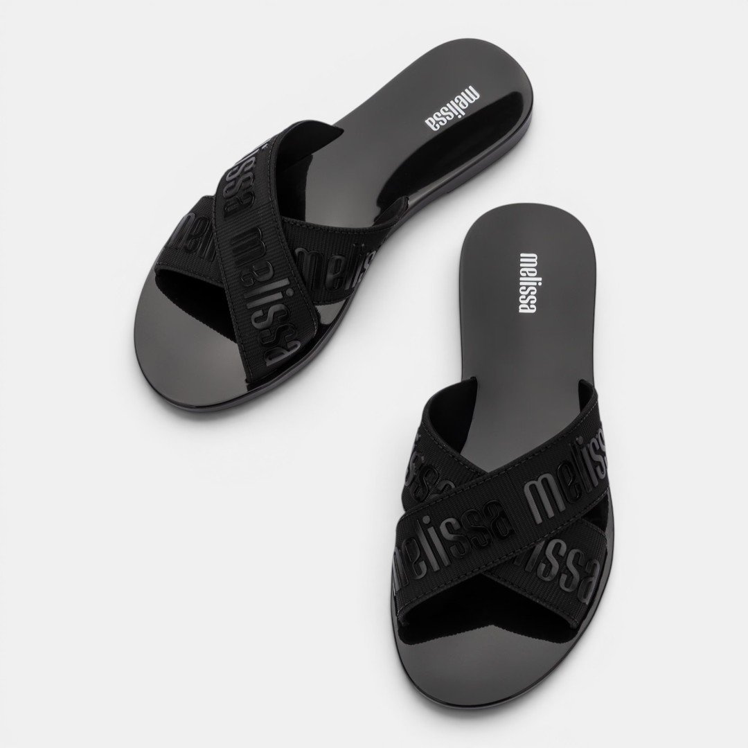 Chinelo Melissa M-Lover Slide Preto Preto 2
