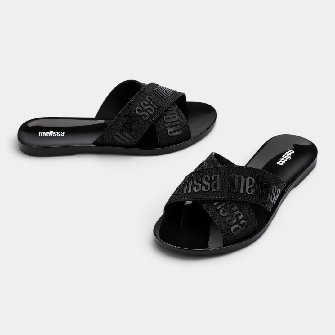 Chinelo Melissa M-Lover Slide Preto Preto 3