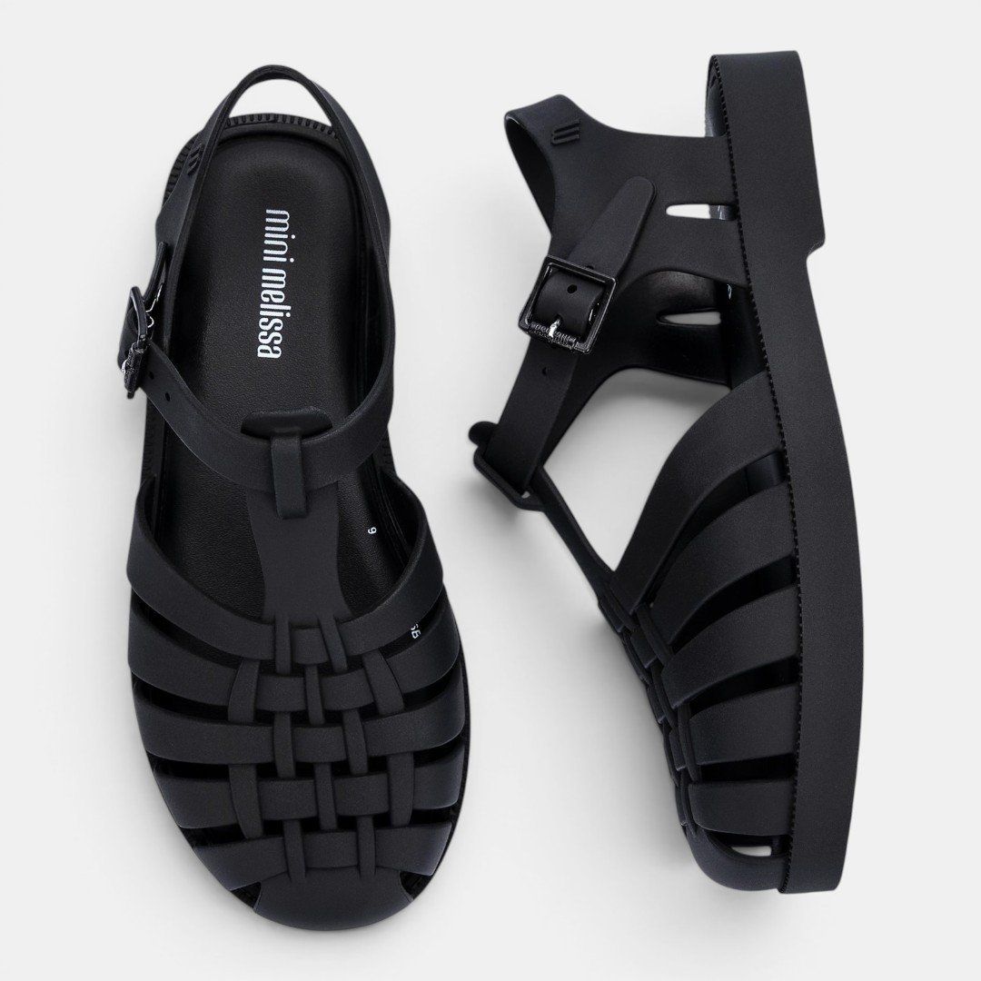 Sandália Mini Melissa Possession Infantil Preto Fosco Preto 2