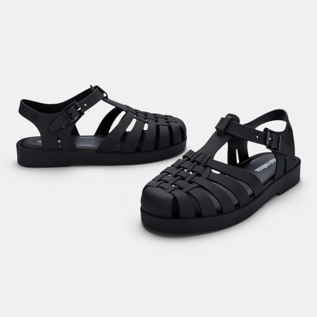 Sandália Mini Melissa Possession Infantil Preto Fosco Preto 3