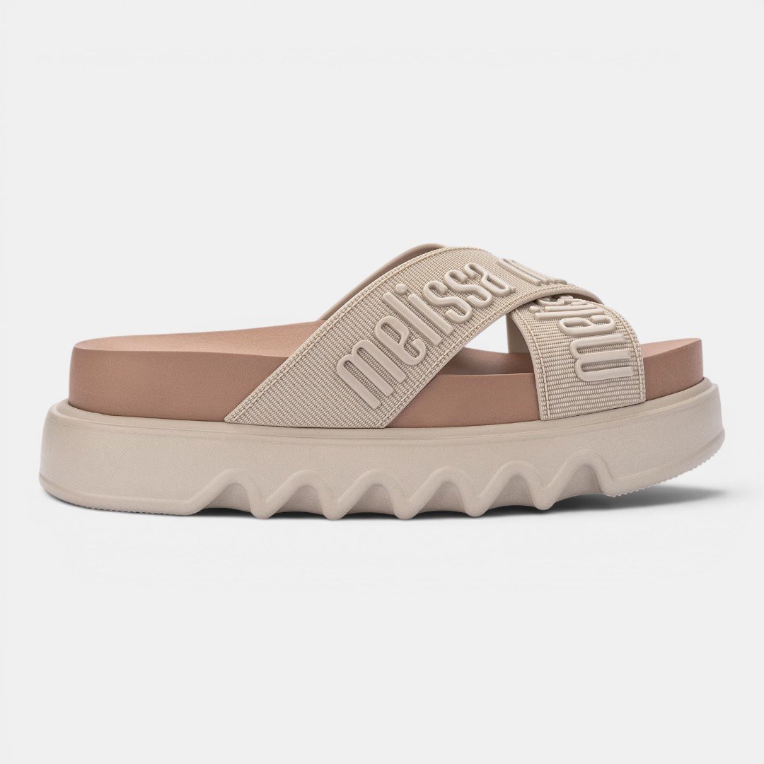 Tamanco Melissa Cross M-Lover Platform Bege