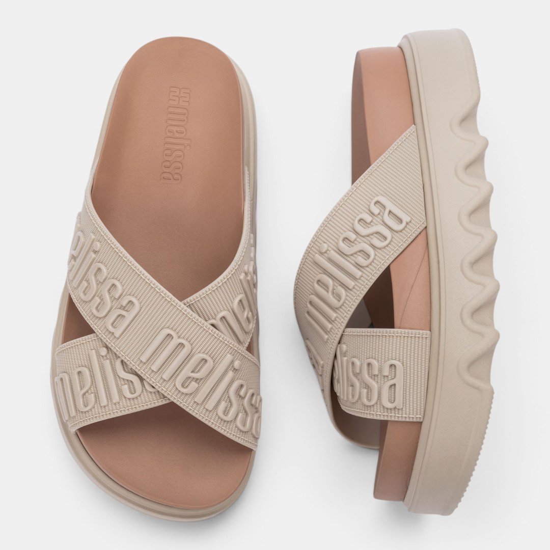 Tamanco Melissa Cross M-Lover Platform Bege Bege 2