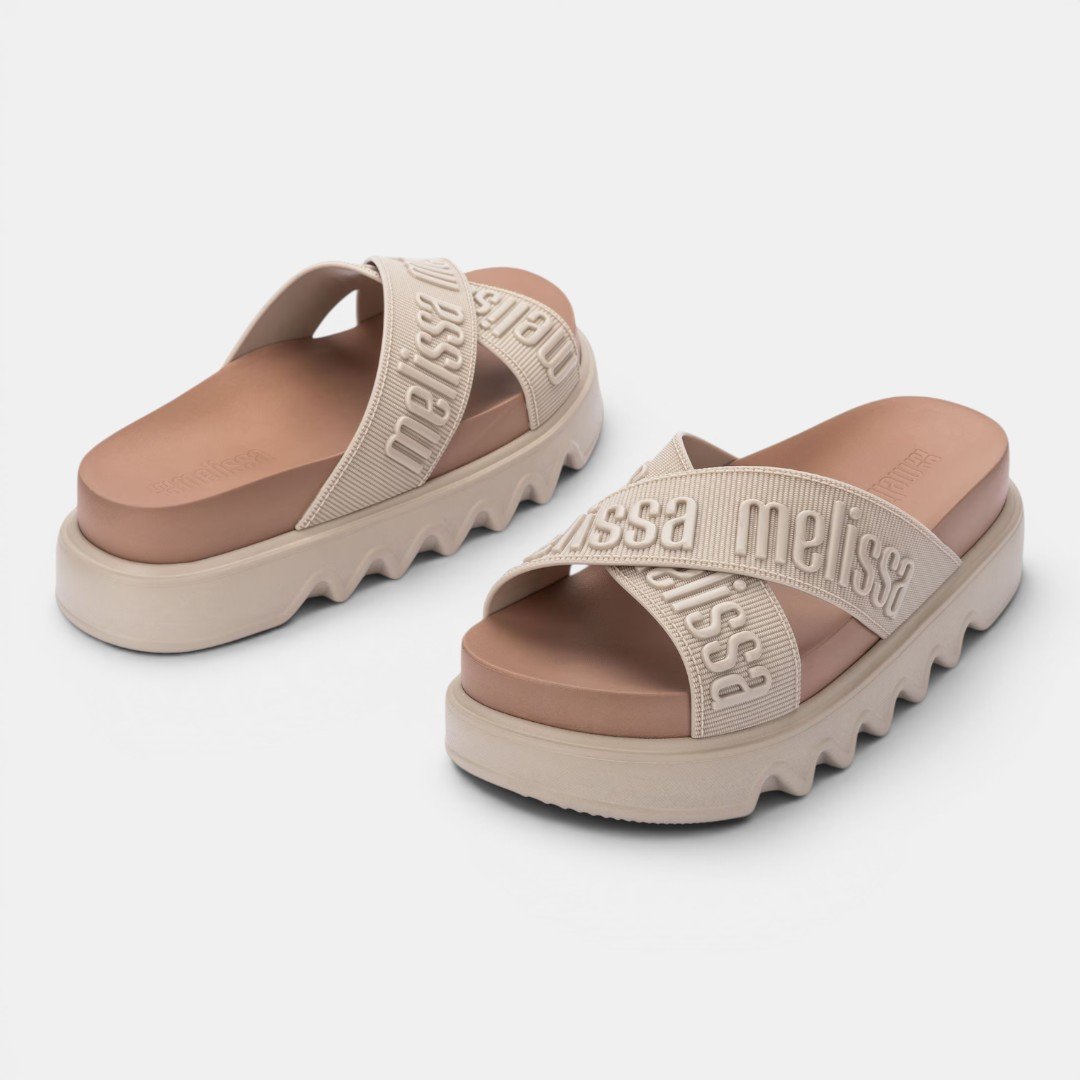Tamanco Melissa Cross M-Lover Platform Bege Bege 4
