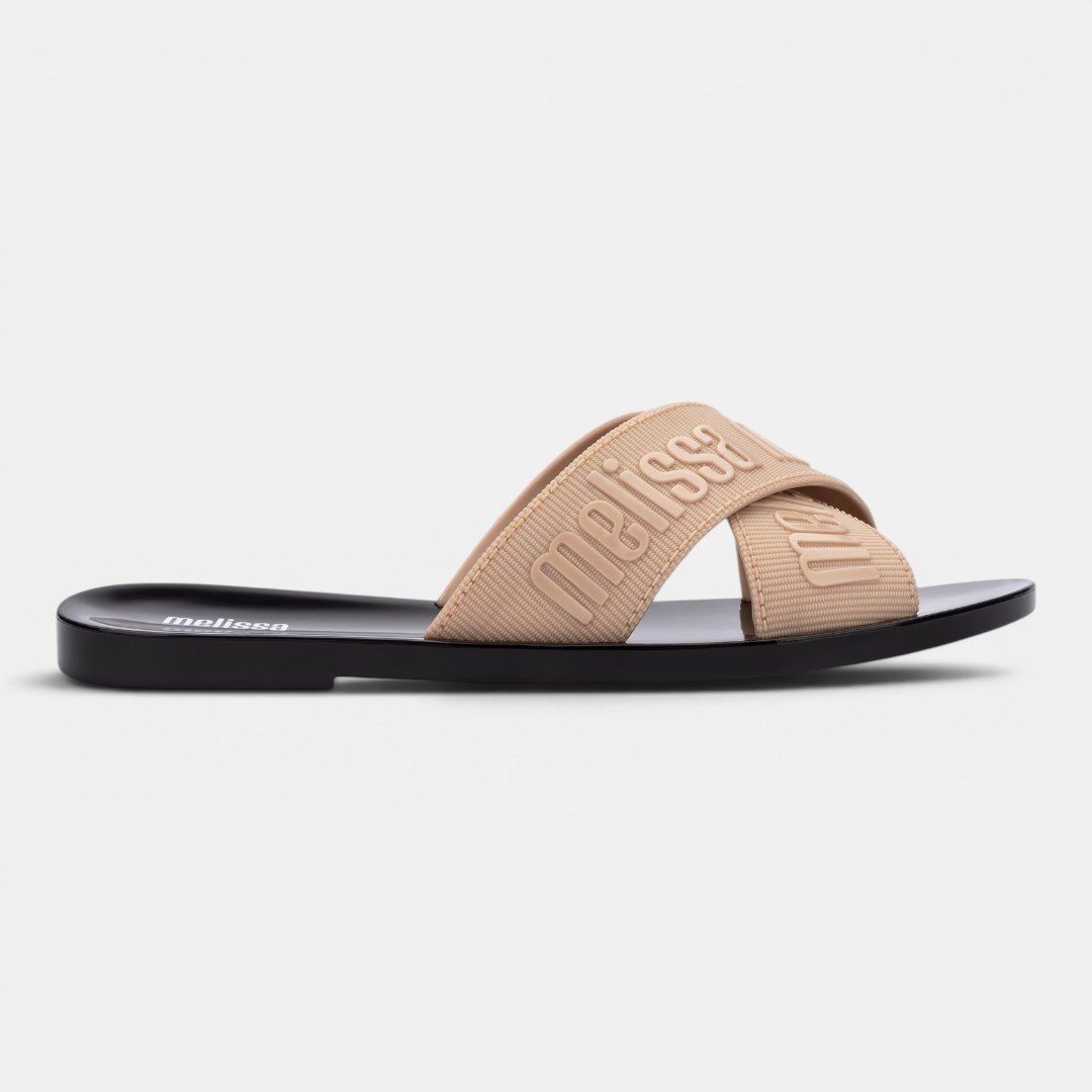 Chinelo Melissa M-Lover Slide Bege com Preto