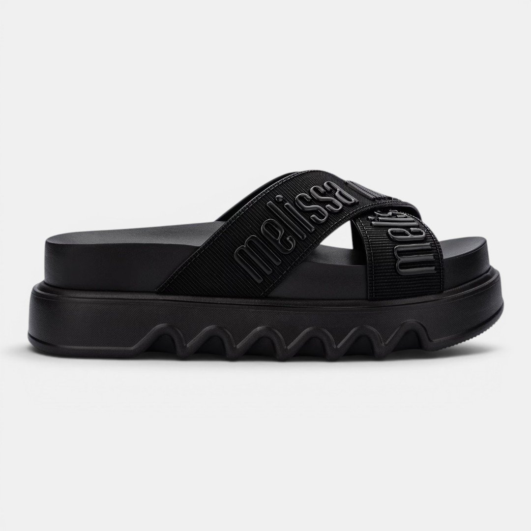 Tamanco Melissa Cross M-Lover Platform Preto