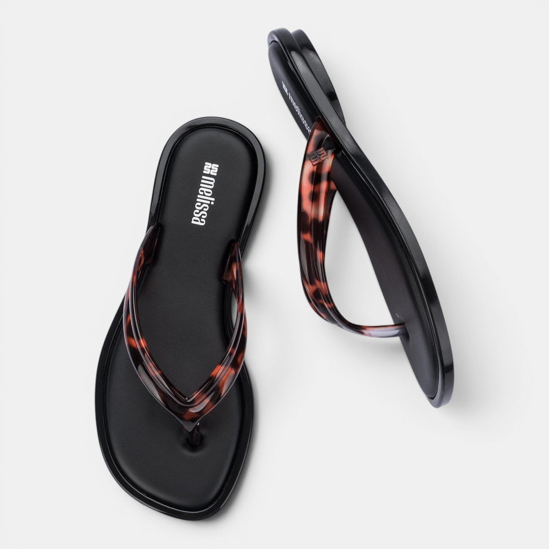 Chinelo Melissa Wave Flip Flop Preto Preto 2