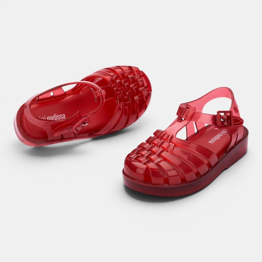Sandália Mini Melissa Possession De Bebê Vermelho Transparente Vermelho 4