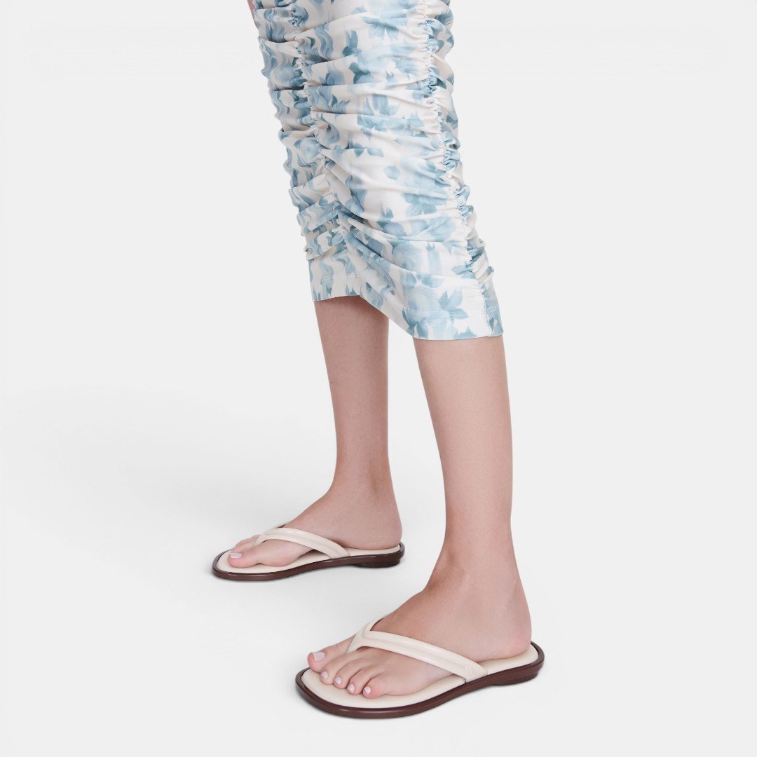 Chinelo Melissa Wave Flip Flop Bege com Marrom Marrom 3