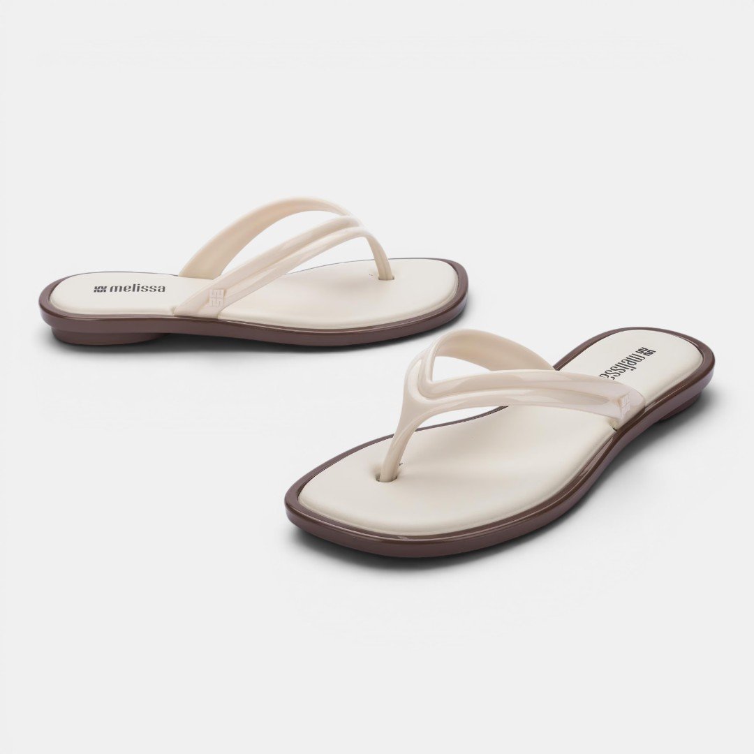 Chinelo Melissa Wave Flip Flop Bege com Marrom Marrom 4