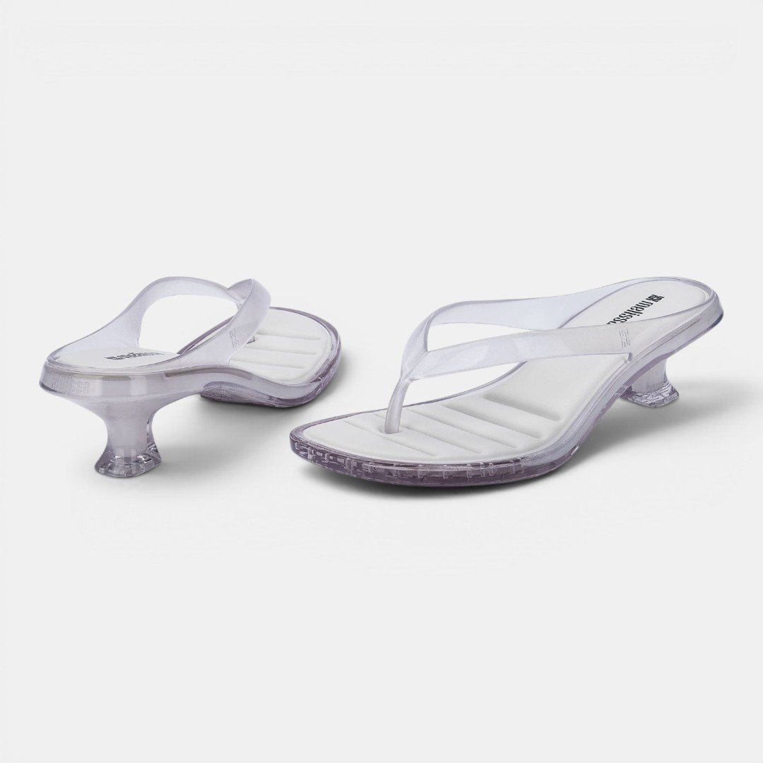 Tamanco Melissa Thong Kitten Heel Transparente Transparente 3