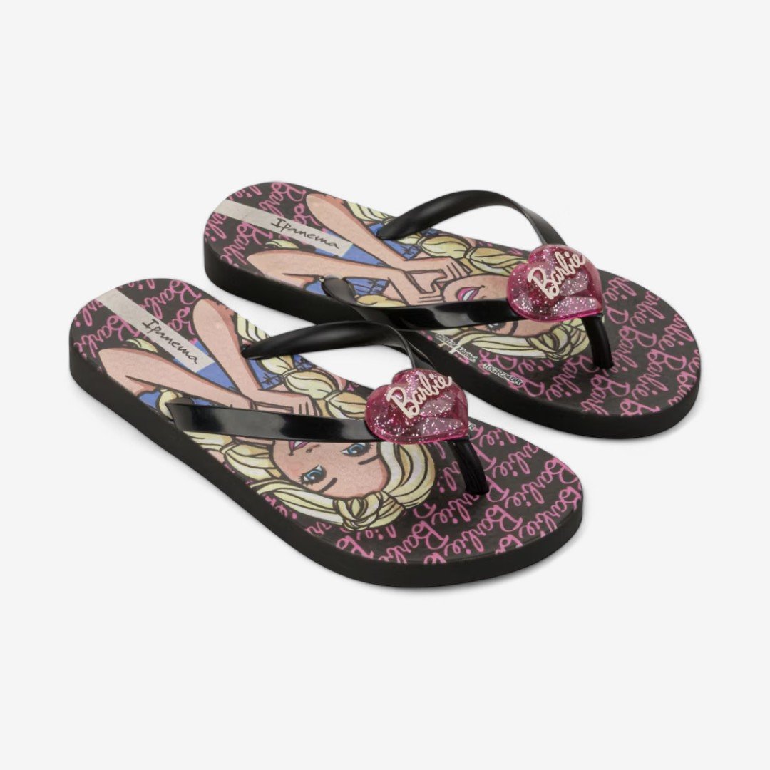 Chinelo Ipanema Barbie Style Infantil Preto Preto 2