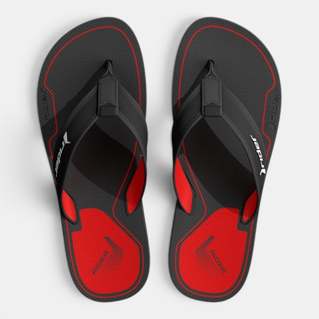 Chinelo Rider Sense Dedo Infantil Preto