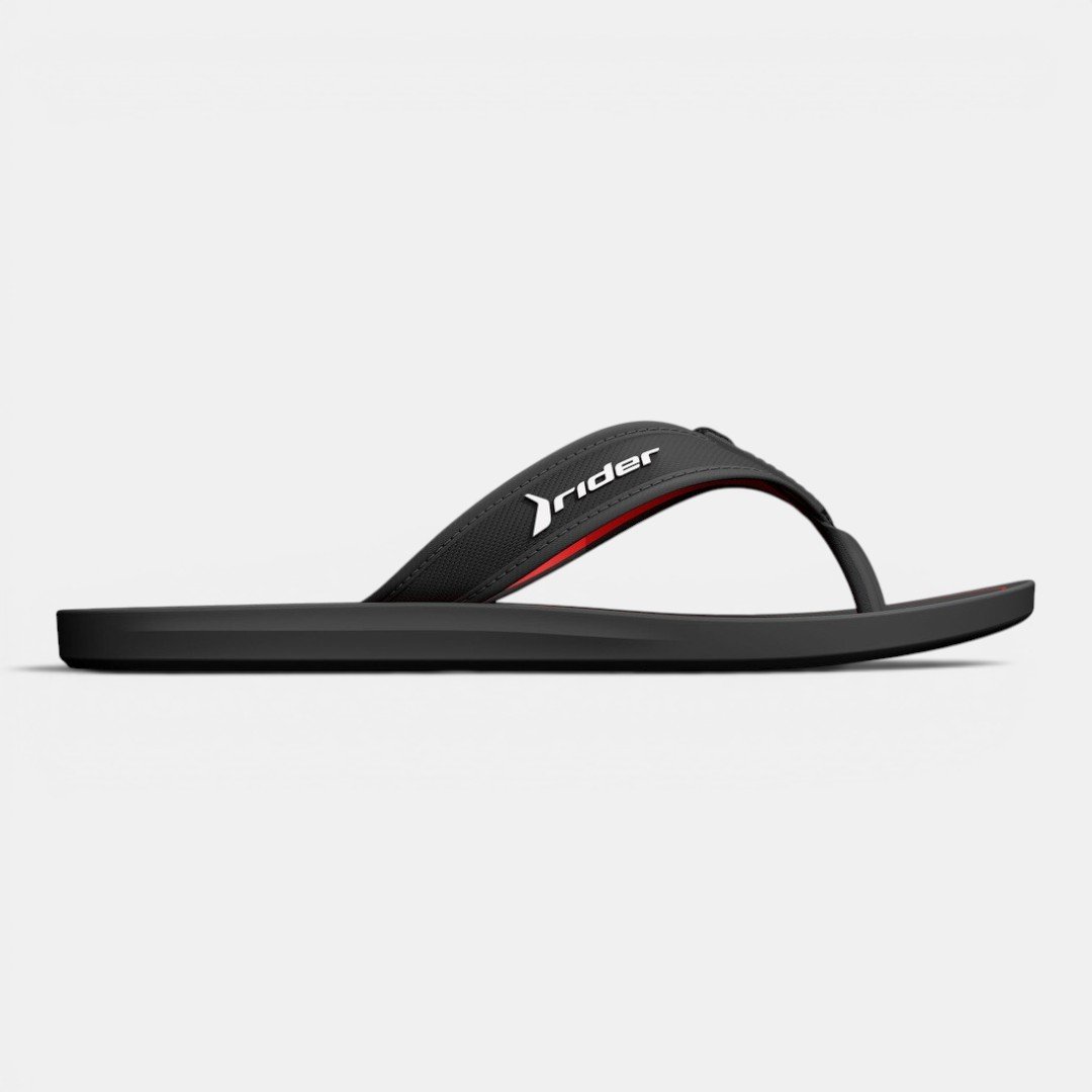 Chinelo Rider Sense Dedo Infantil Preto Preto 2