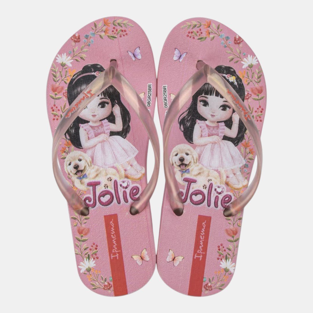 Chinelo Ipanema Jolie Amores Infantil Rosa