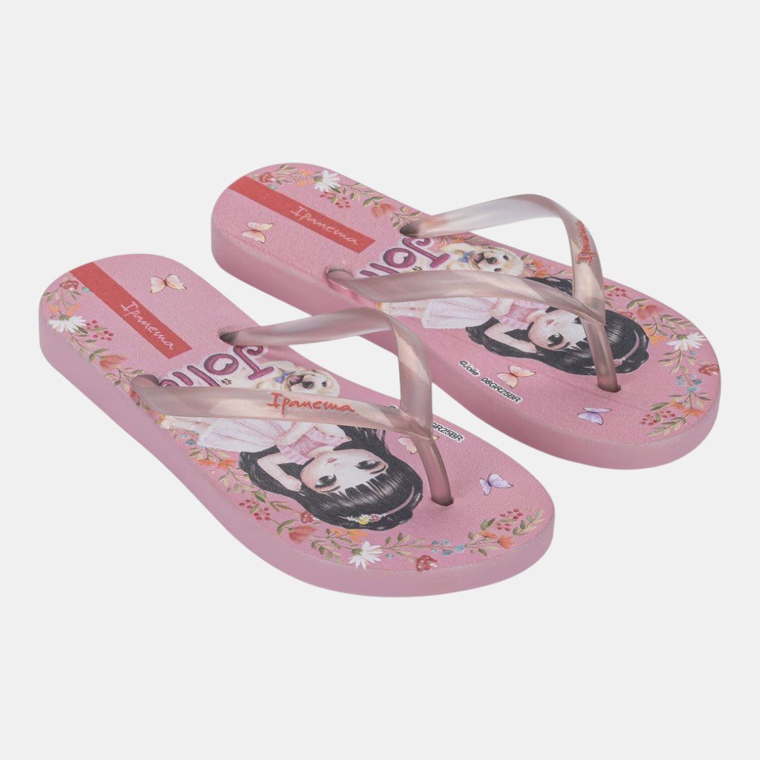 Chinelo Ipanema Jolie Amores Infantil Rosa Rosa 2