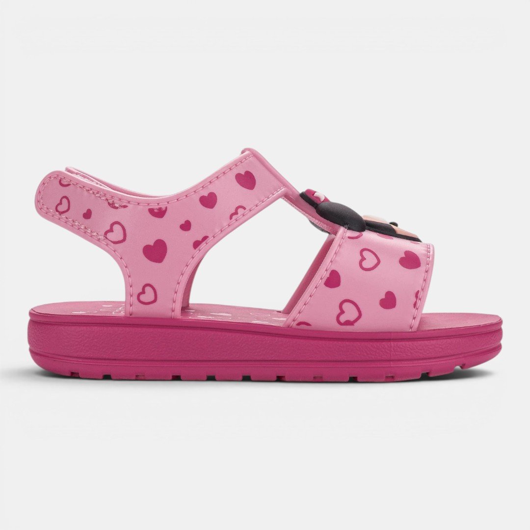 Sandália de Bebê Rosa Minnie Disney Baby Time Grendene Kids Rosa 6