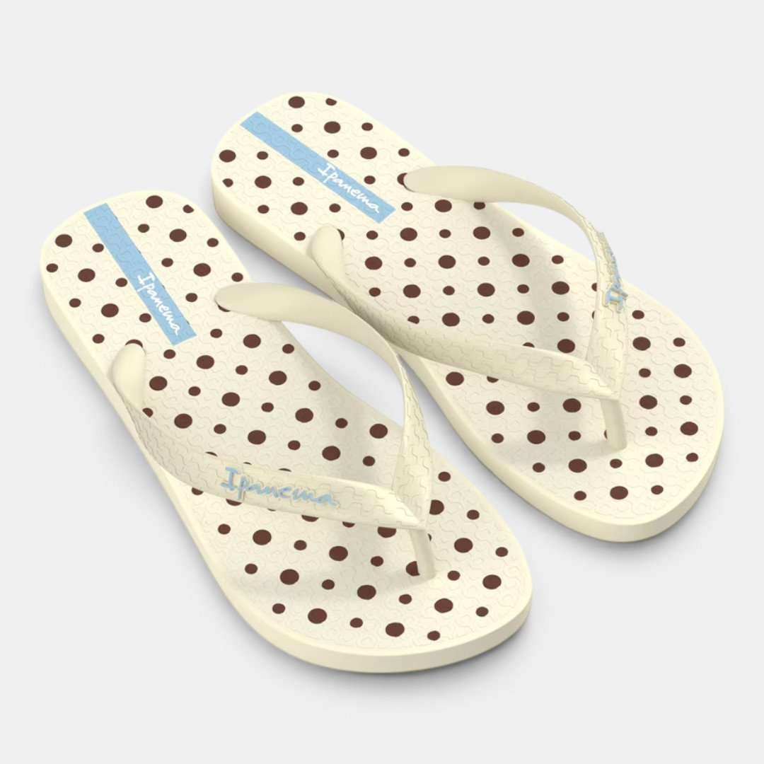 Chinelo Ipanema Happy Poá Bege Bege 2