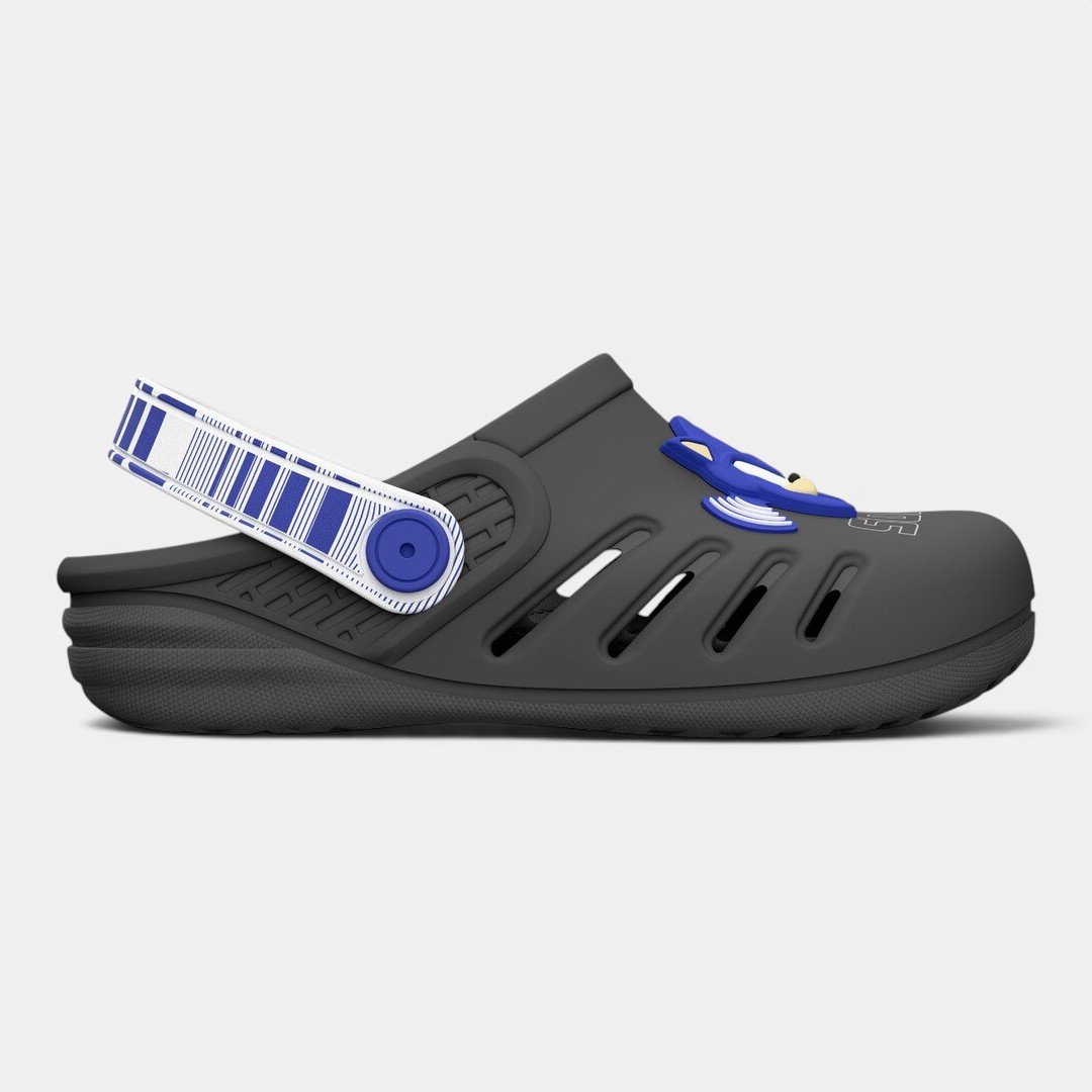 Babuche Infantil Sonic Speed Grendene Kids Cinza