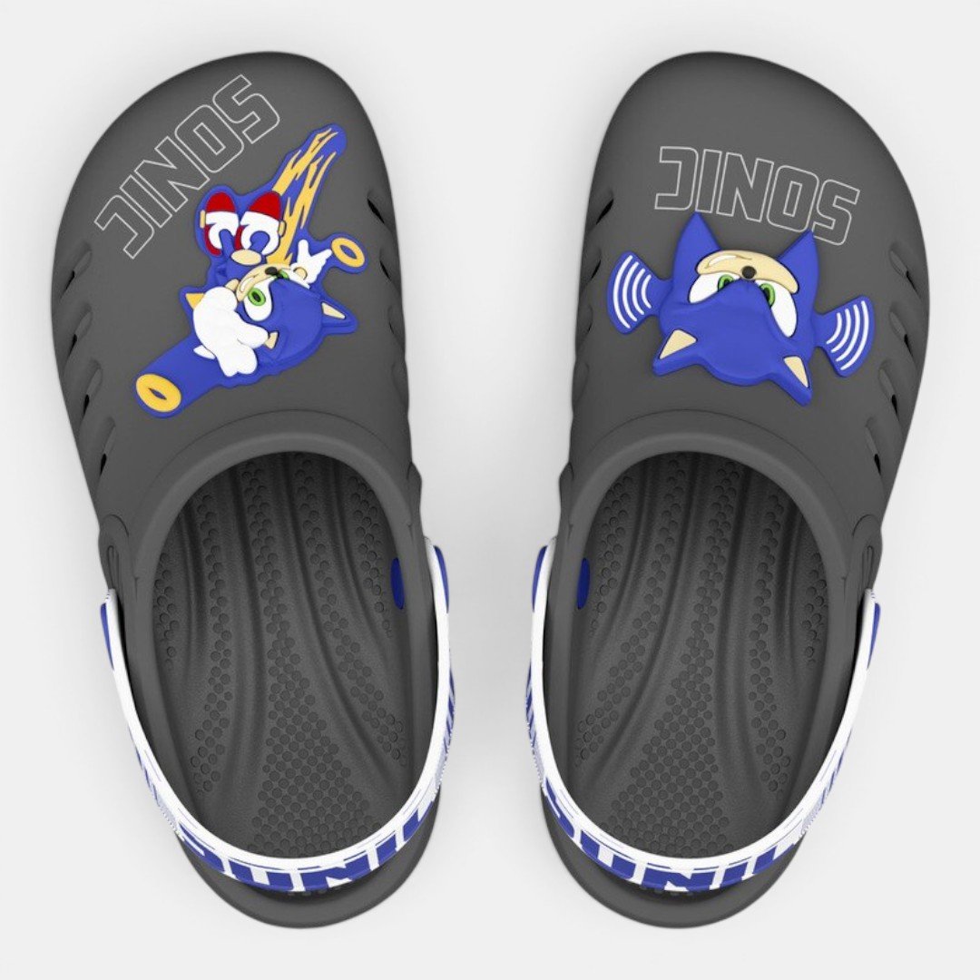 Babuche Infantil Sonic Speed Grendene Kids Cinza Cinza 2