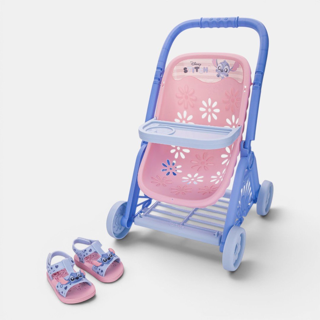 Sandália de Bebê Rosa Stitch Disney Baby Time Grendene Kids