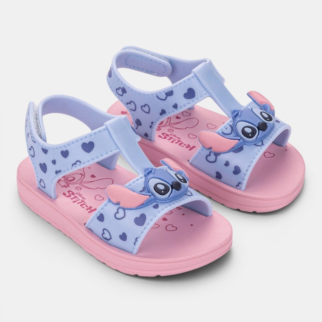 Sandália de Bebê Rosa Stitch Disney Baby Time Grendene Kids Rosa 2