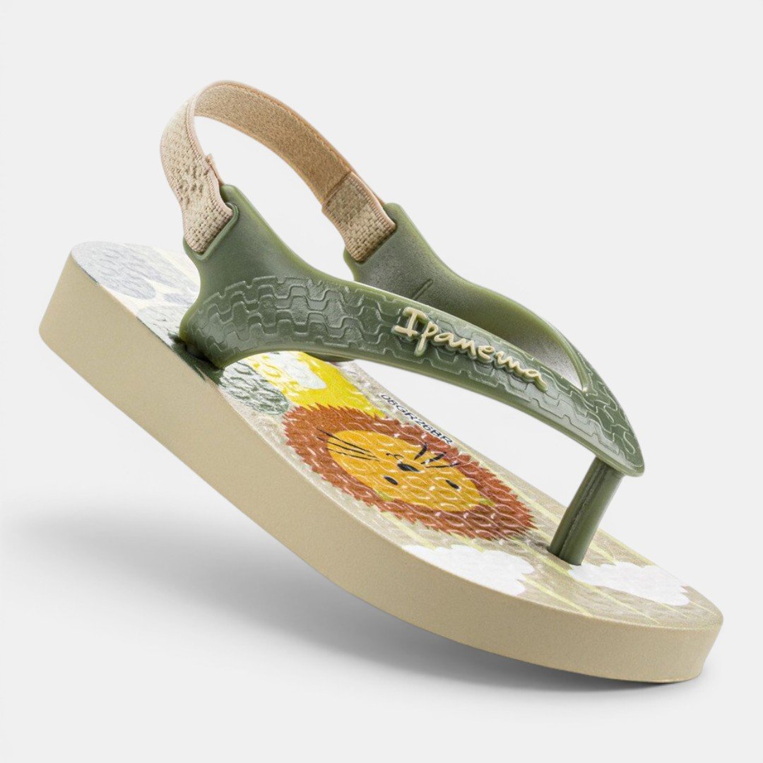 Chinelo De Dedo Bebê Ipanema Leãozinho Bege Bege 4