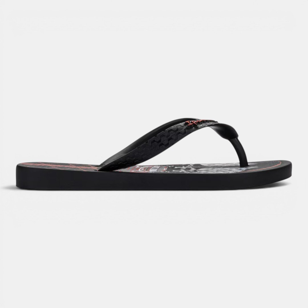 Chinelo Ipanema Fantasia Infantil Preto com Vermelho Preto 2