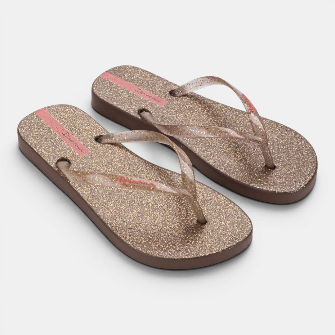 Chinelo Ipanema Glitter Feminino Marrom Marrom 3