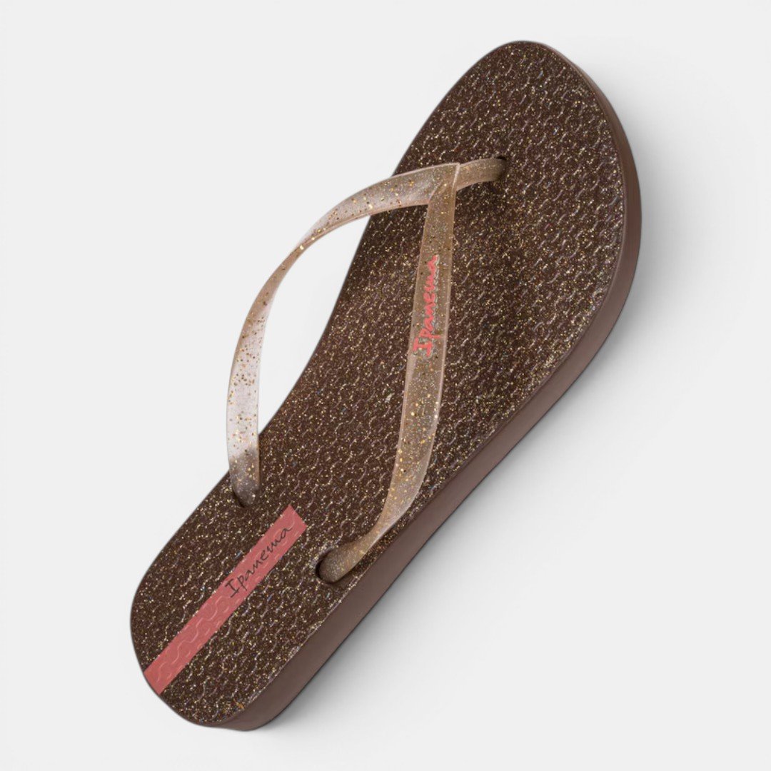 Chinelo Ipanema Glitter Feminino Marrom Marrom 4