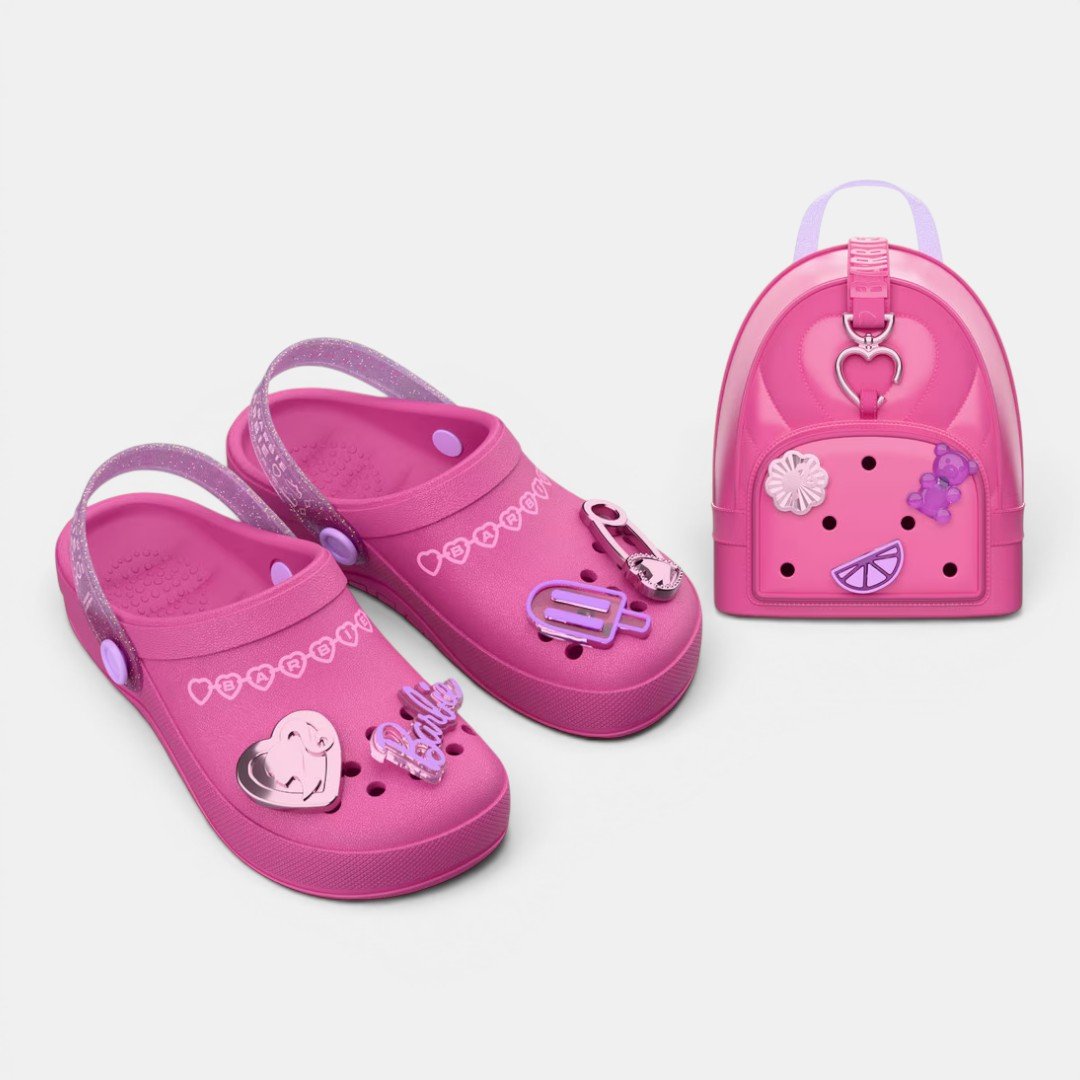 Babuche Barbie Pop Pins Com Mochila Infantil Rosa Escuro