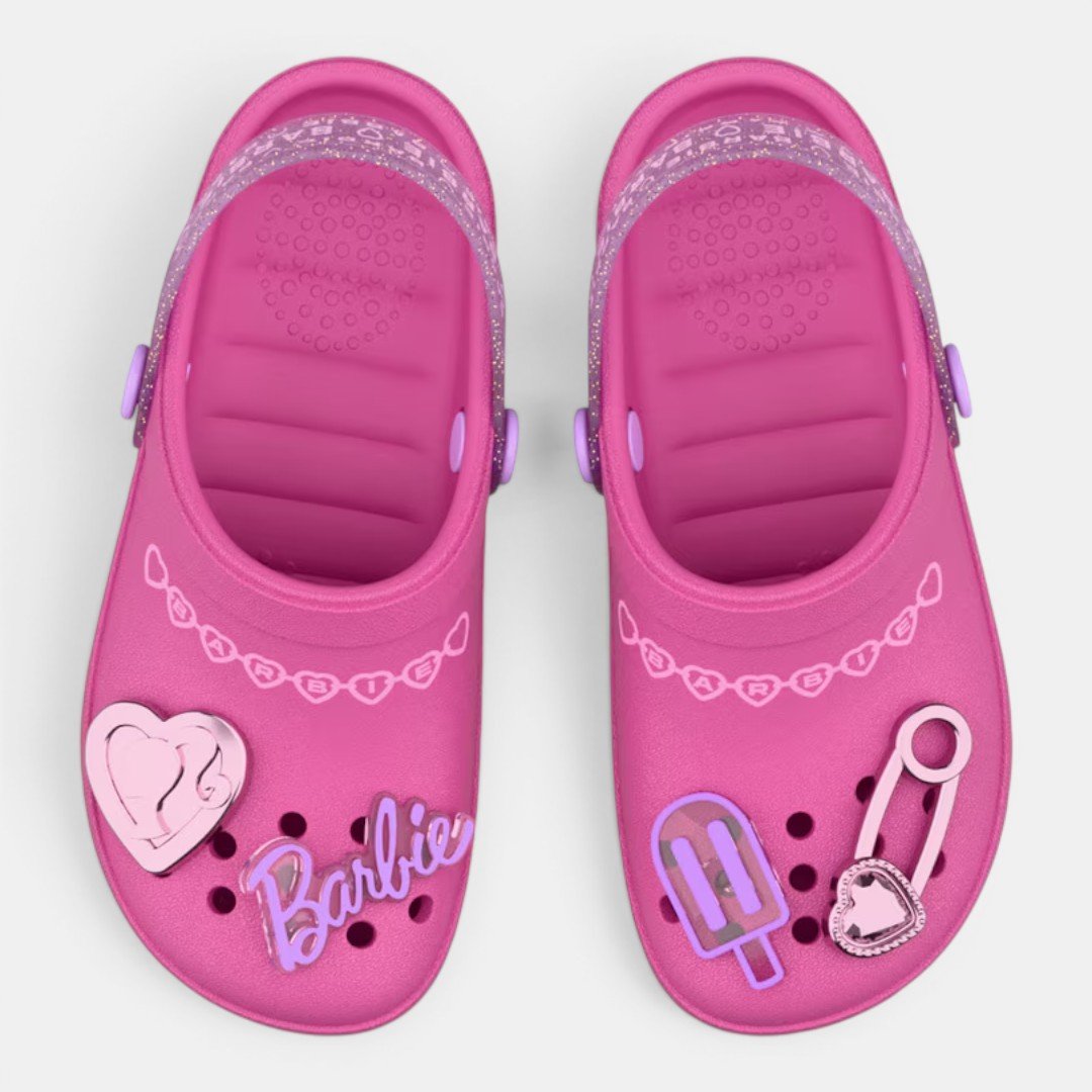 Babuche Barbie Pop Pins Com Mochila Infantil Rosa Escuro Rosa 4