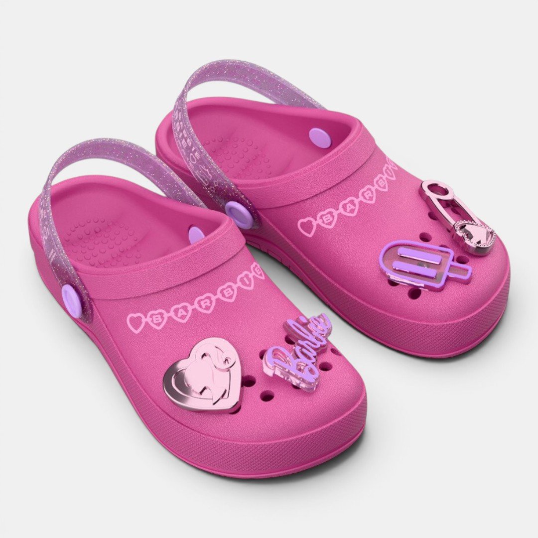 Babuche Barbie Pop Pins Com Mochila Infantil Rosa Escuro Rosa 5