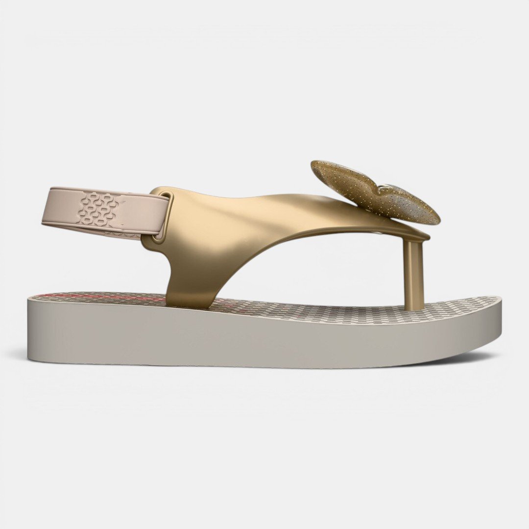 Chinelo De Dedo De Bebê Belle Borboleta Ipanema Bege Bege 3