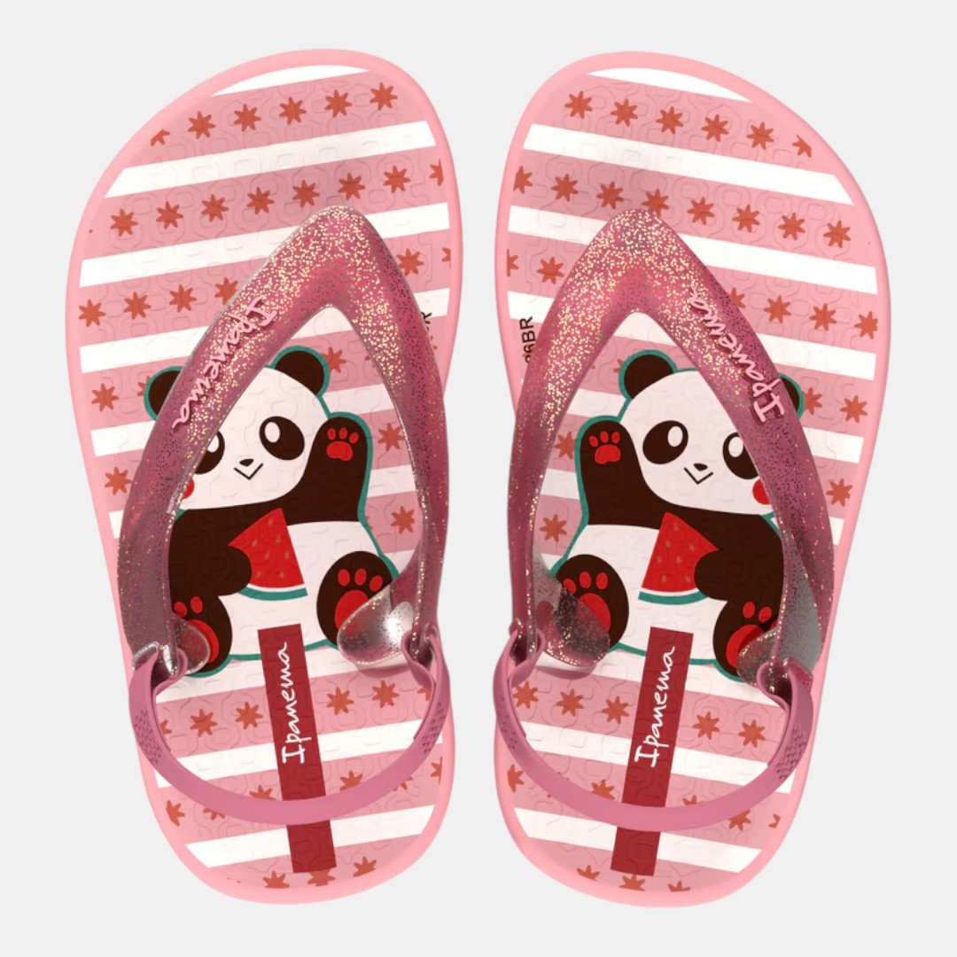 Chinelo De Elástico Ipanema Anatômica Sweet Baby Pandinha Rosa