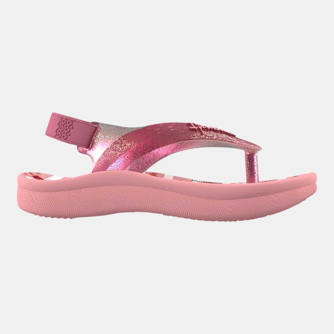 Chinelo De Elástico Ipanema Anatômica Sweet Baby Pandinha Rosa Rosa 2