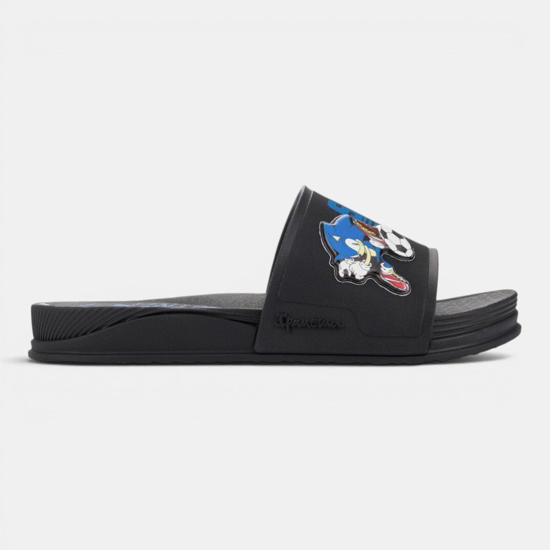 Chinelo Ipanema Sonic Player Slide Infantil Preto