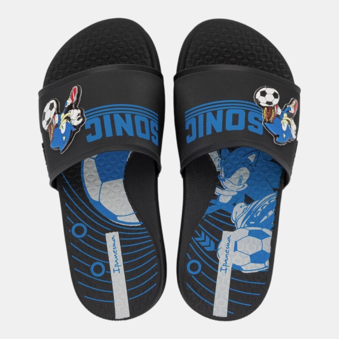 Chinelo Ipanema Sonic Player Slide Infantil Preto Preto 2