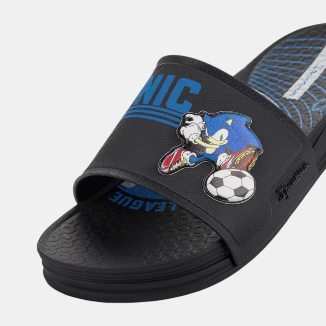 Chinelo Ipanema Sonic Player Slide Infantil Preto Preto 4