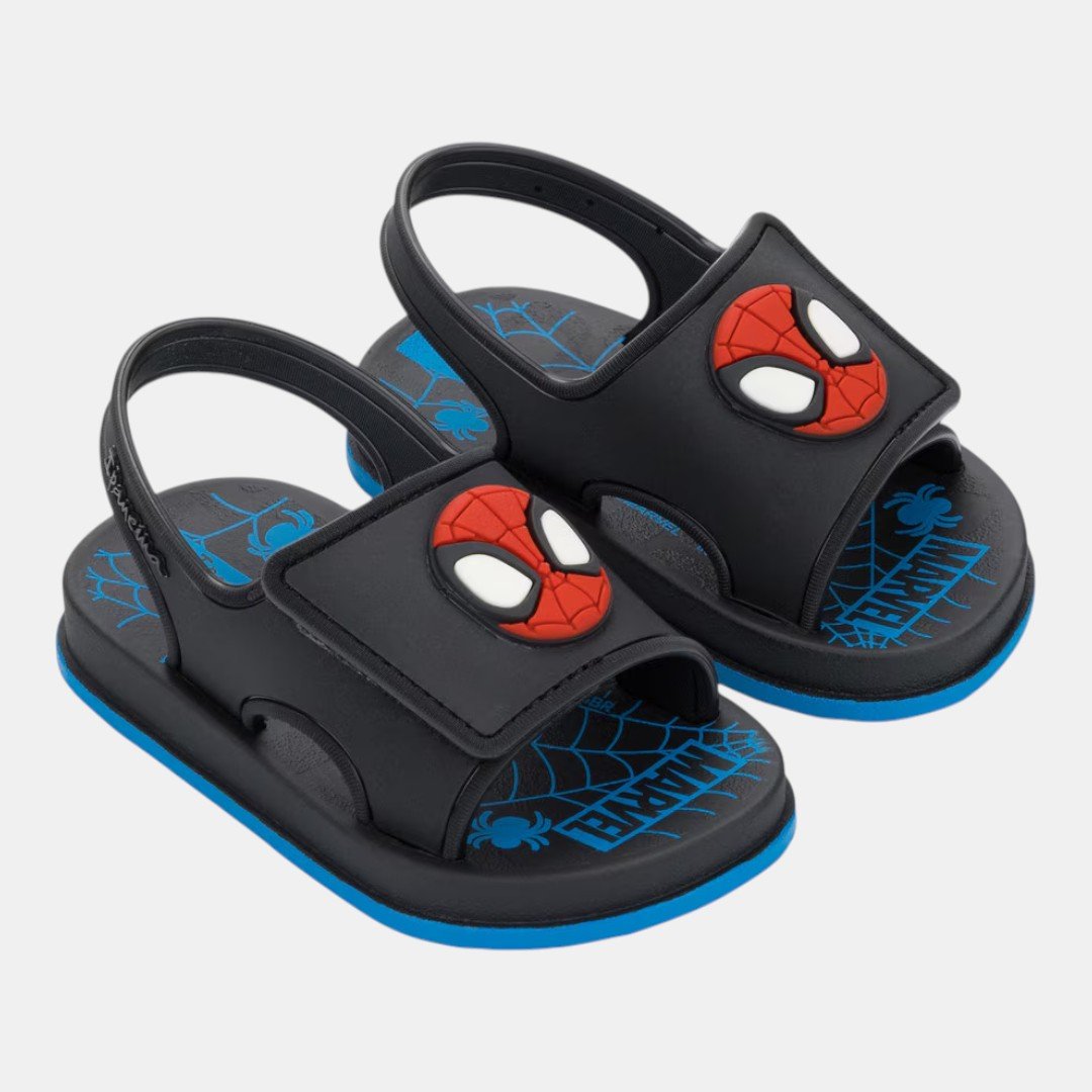 Sandália Ipanema Spider Baby Homem Aranha Preto Preto 3