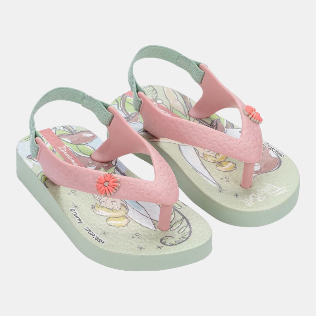 Chinelo De Elástico Ipanema Disney Happy Baby Tinker Bell Verde Verde 2