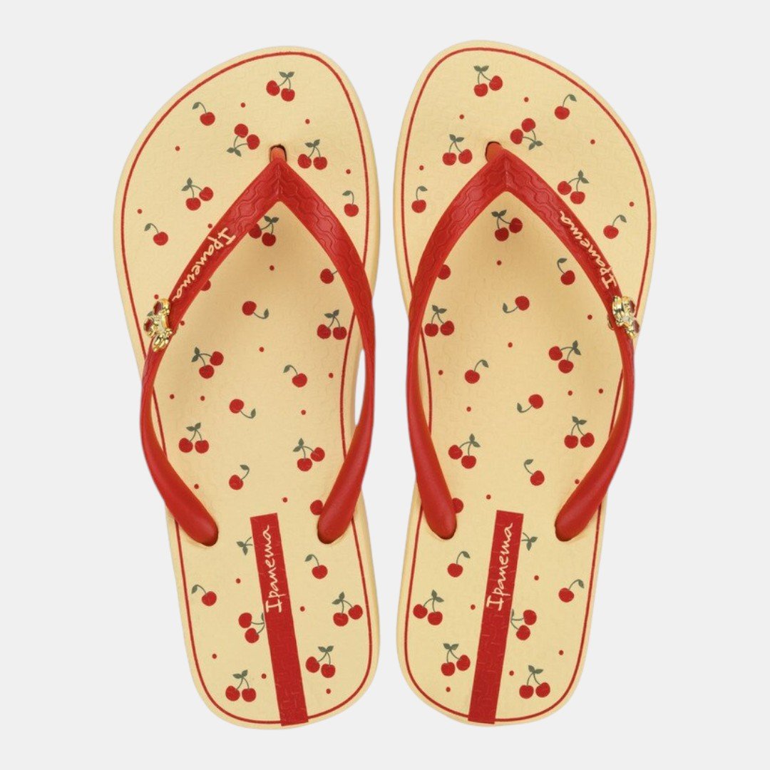 Chinelo Ipanema Fashion Print Feminino Estampa Cerejinhas