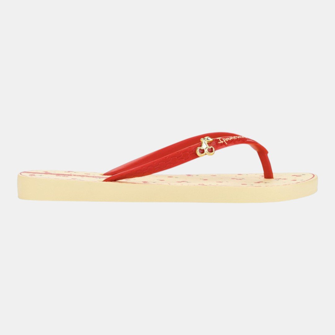 Chinelo Ipanema Fashion Print Feminino Estampa Cerejinhas Bege 2