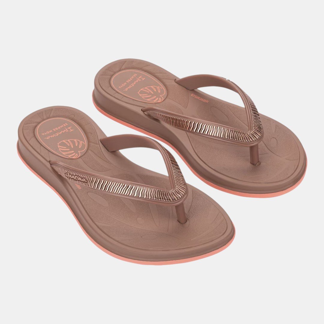 Chinelo Ipanema Shine Infantil Marrom Marrom 3