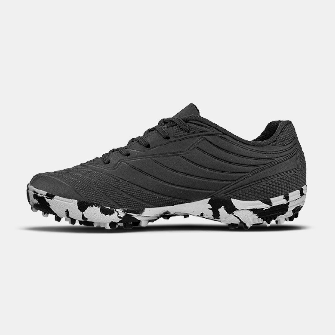 Chuteira Society Infantil Penalty Matis Kids XXI Preta com Dourado Preto 2