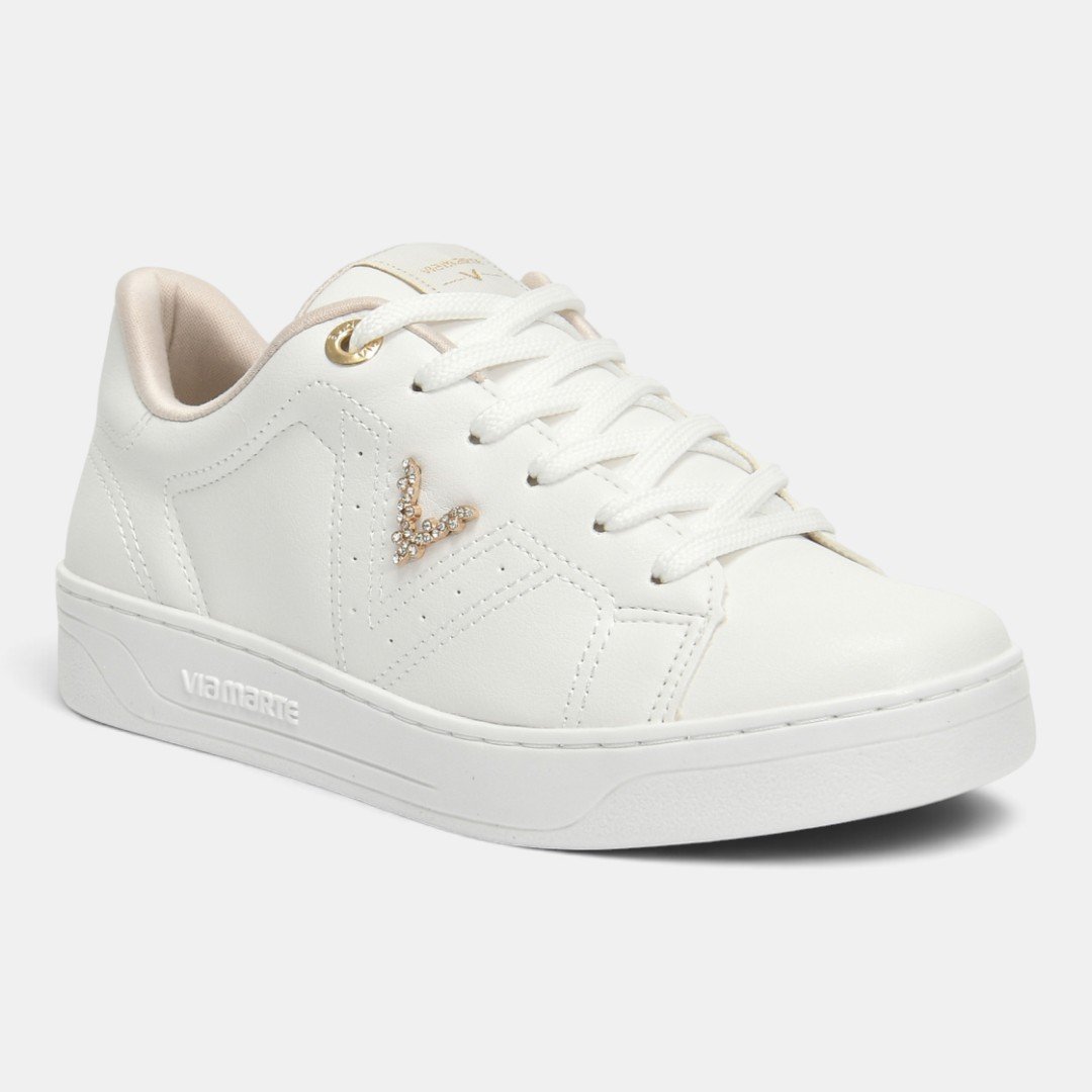 Tênis Via Marte Casual Feminino Branco Branco 2