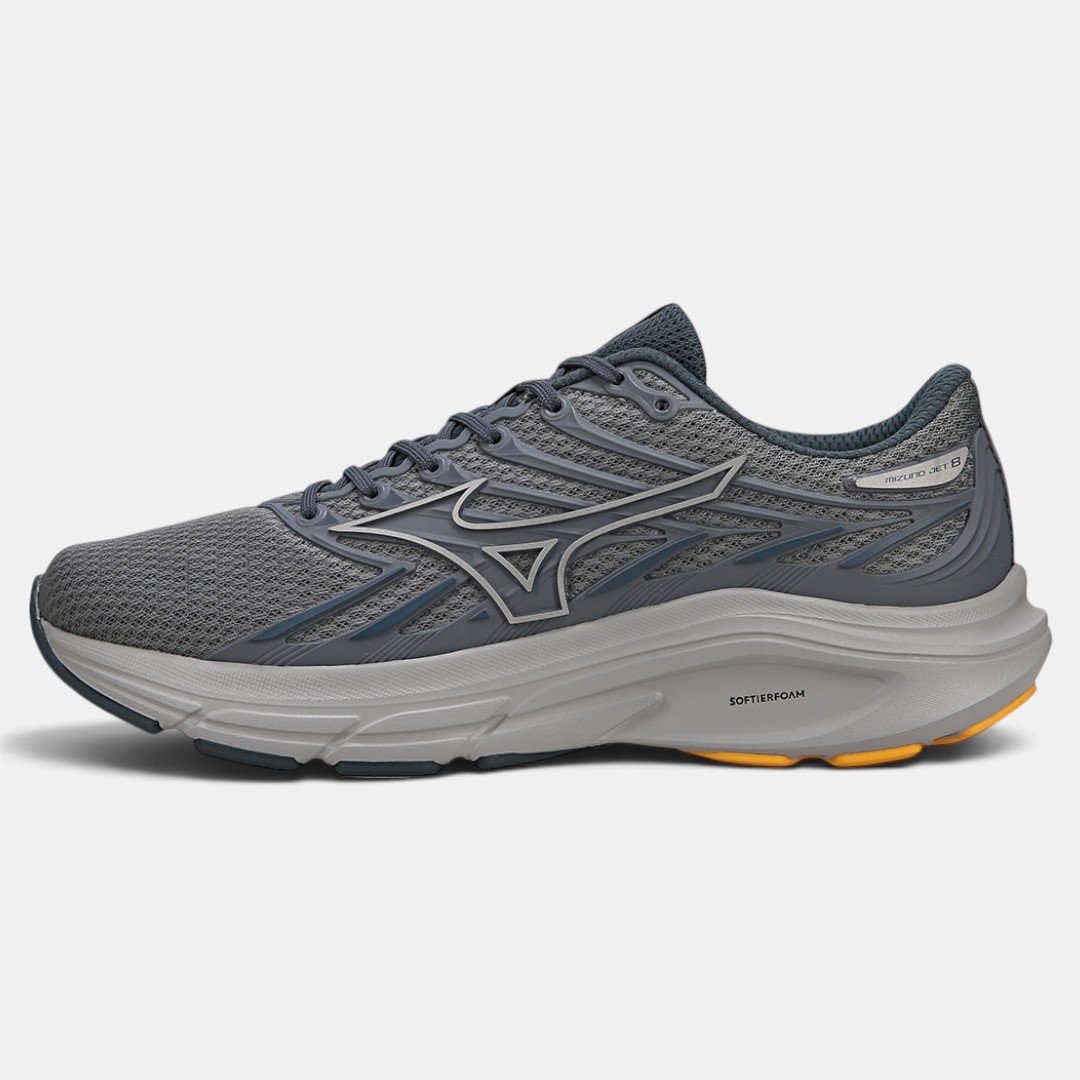 Tênis de Corrida Masculino Mizuno Jet 8 Cinza