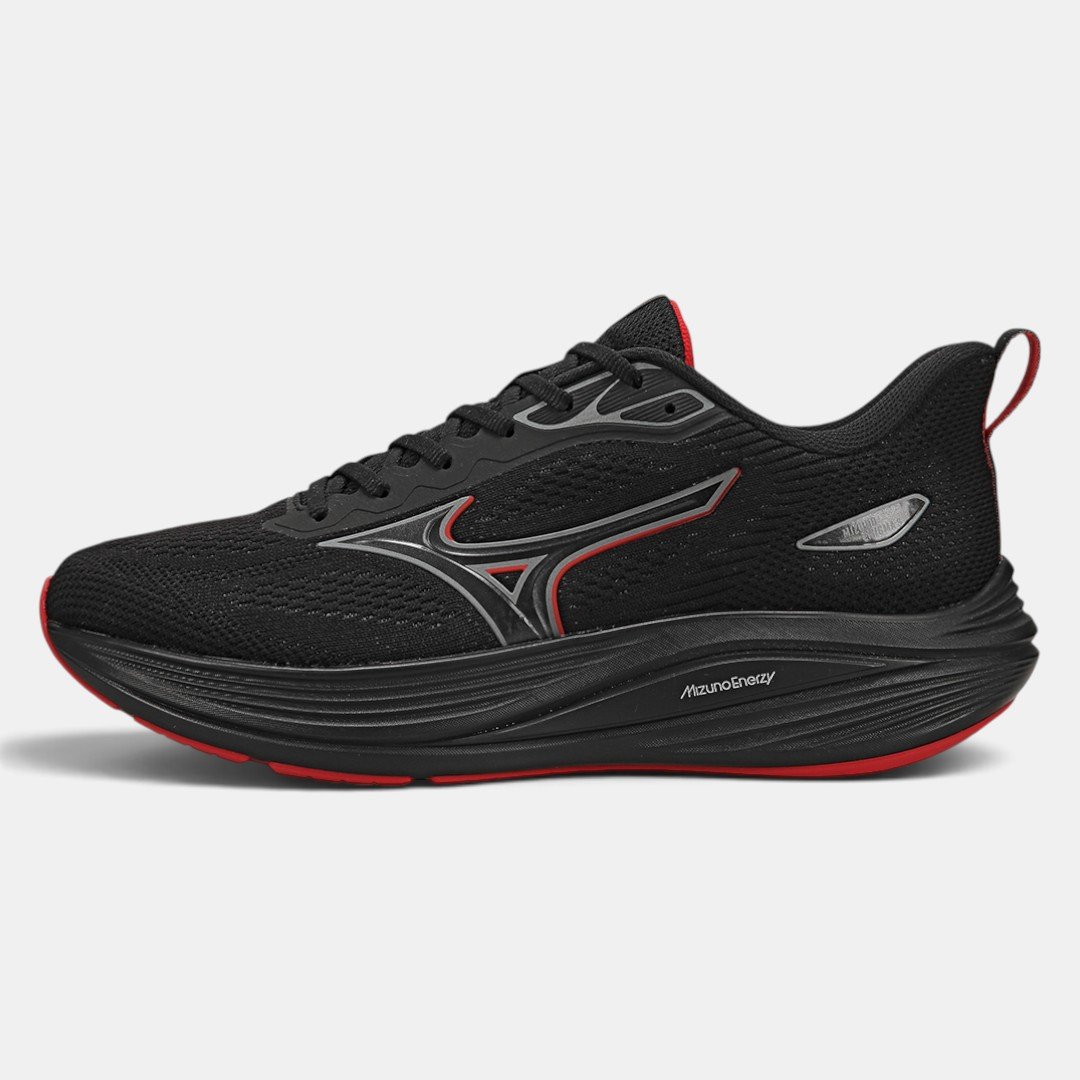 Tênis De Corrida Mizuno Enigma 3 Preto com Vermelho