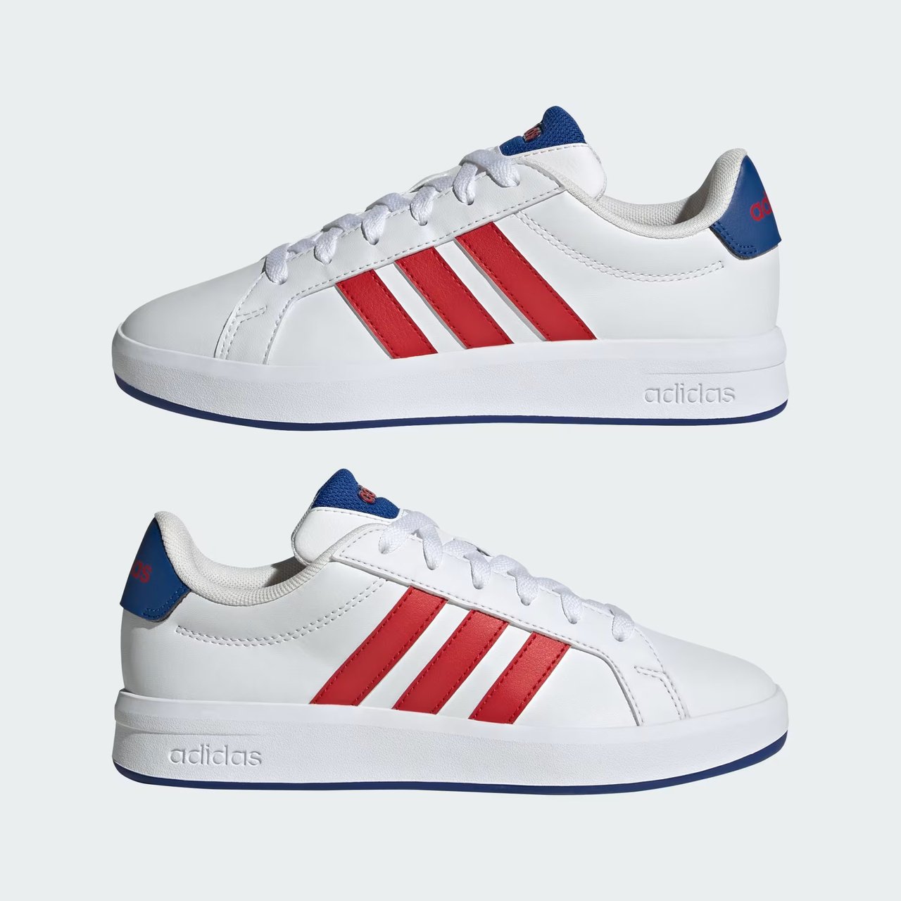 Tênis Adidas Grand Court 3.0 Infantil Branco Branco 7