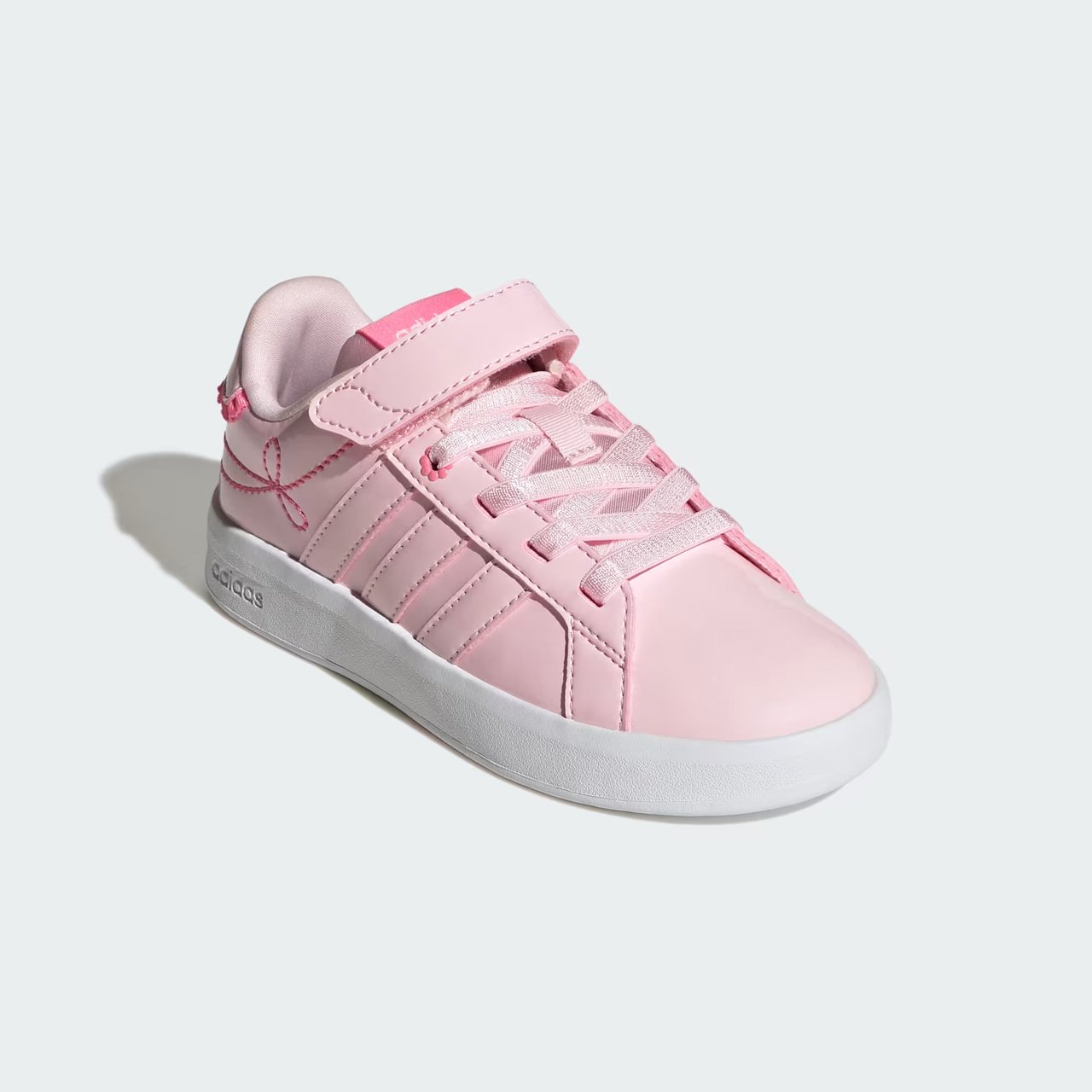 Tênis Adidas Grand Court 3.0 Feminino Infantil Rosa Rosa 2