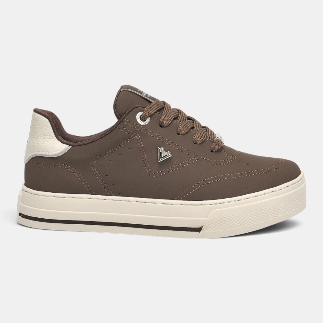 Tênis Via Marte Casual Feminino Marrom